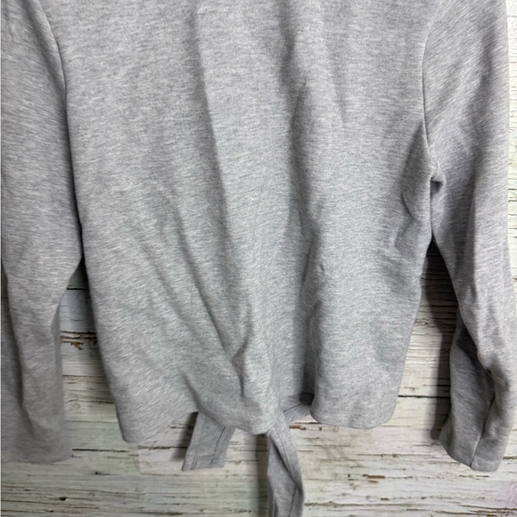 J. Crew Light Gray Knit Sweater cardigan snap button tie up size small - Picture 5 of 6